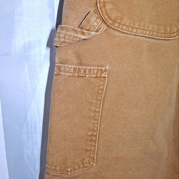 Carhartt Carpenter Jeans/Pants Dungaree Fit Men's 38x29 Tan Hammer Loop 8-Pocket - Picture 9 of 12